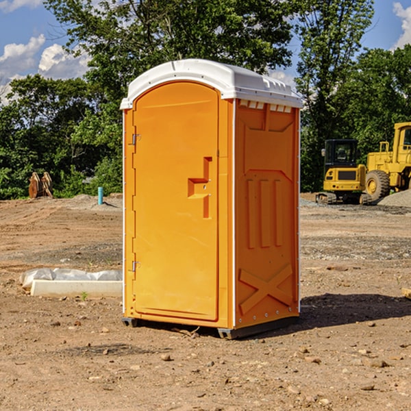 how often are the portable restrooms cleaned and serviced during a rental period in Temple